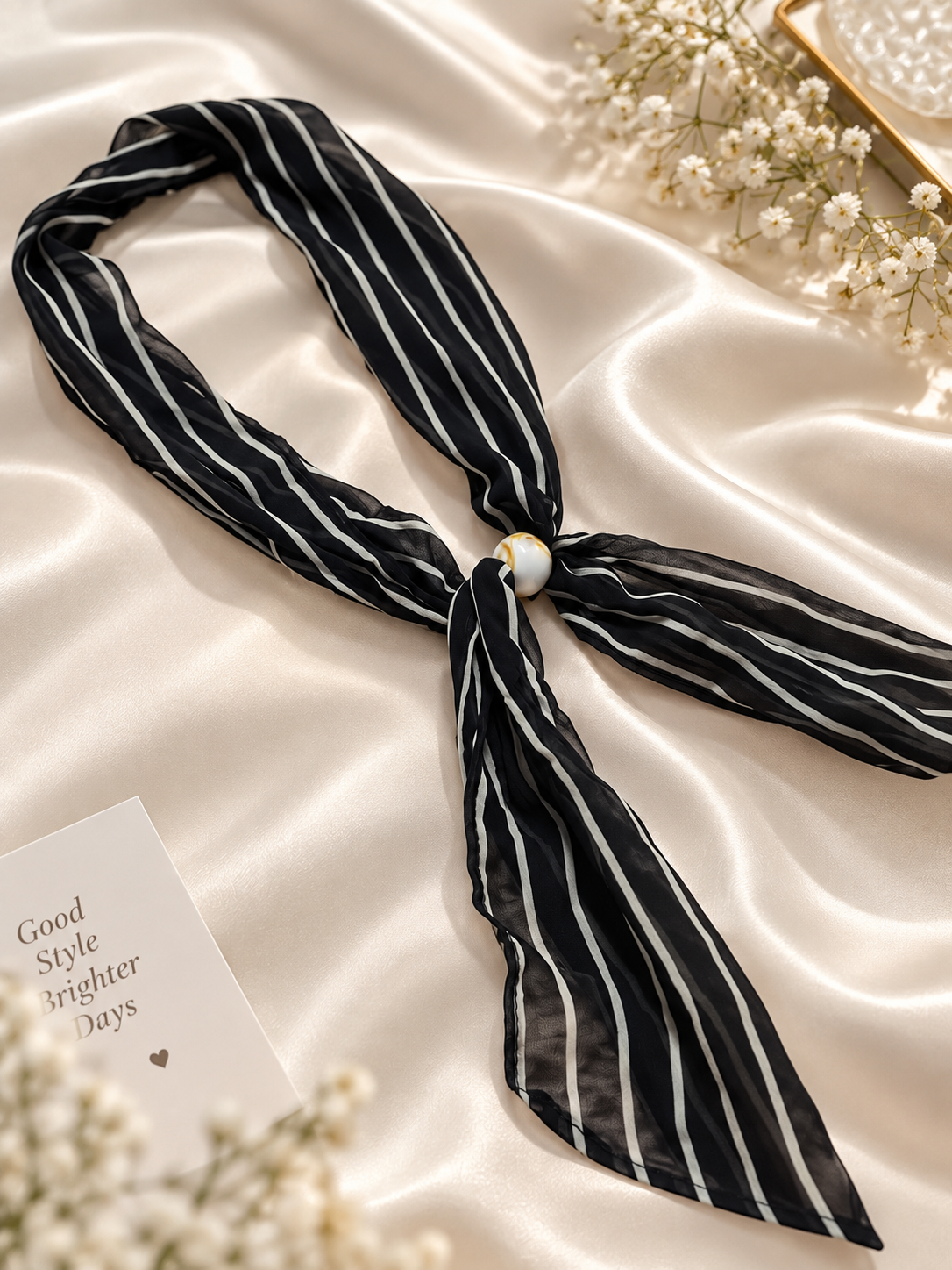 Monaco Striped Scarf Tie